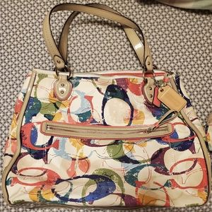 Coach bag with matching wristlet